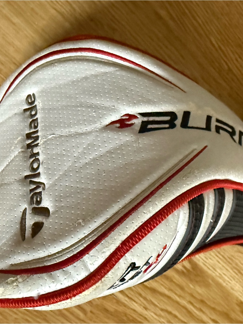 TaylorMade White and Red Golf Club Headcover